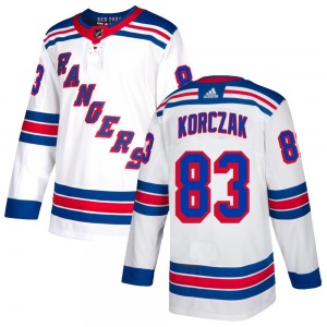 Youth Ryder Korczak New York Rangers Adidas Authentic White Jersey