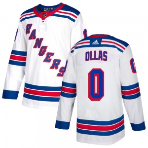 Youth Hugo Ollas New York Rangers Adidas Authentic White Jersey