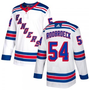 Youth Dylan Roobroeck New York Rangers Adidas Authentic White Jersey