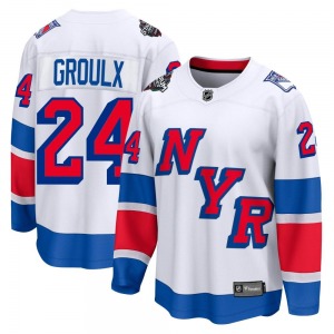 Bo Groulx New York Rangers Fanatics Branded Breakaway White 2024 Stadium Series Jersey