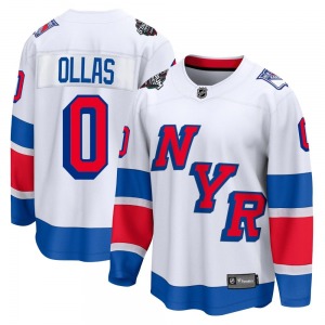 Hugo Ollas New York Rangers Fanatics Branded Breakaway White 2024 Stadium Series Jersey