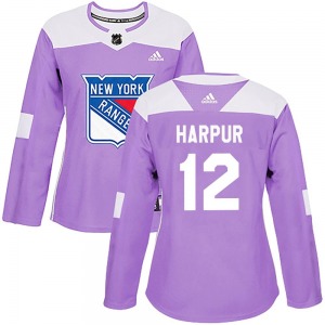 Women's Ben Harpur New York Rangers Adidas Authentic Purple Fights Cancer Practice Jersey