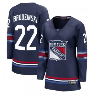 Women's Jonny Brodzinski New York Rangers Fanatics Branded Premier Navy Breakaway Alternate Jersey