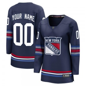 Women's Custom New York Rangers Fanatics Branded Premier Navy Custom Breakaway Alternate Jersey