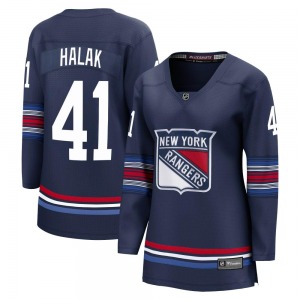 Women's Jaroslav Halak New York Rangers Fanatics Branded Premier Navy Breakaway Alternate Jersey