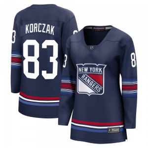 Women's Ryder Korczak New York Rangers Fanatics Branded Premier Navy Breakaway Alternate Jersey