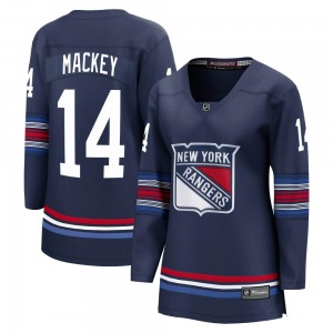 Women's Connor Mackey New York Rangers Fanatics Branded Premier Navy Breakaway Alternate Jersey