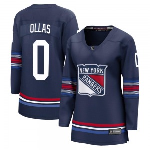 Women's Hugo Ollas New York Rangers Fanatics Branded Premier Navy Breakaway Alternate Jersey