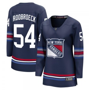 Women's Dylan Roobroeck New York Rangers Fanatics Branded Premier Navy Breakaway Alternate Jersey