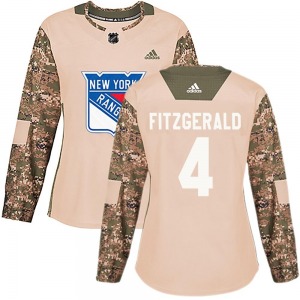 Women's Casey Fitzgerald New York Rangers Adidas Authentic Camo Veterans Day Practice Jersey