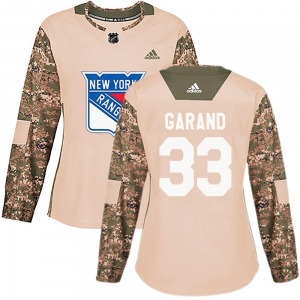 Women's Dylan Garand New York Rangers Adidas Authentic Camo Veterans Day Practice Jersey