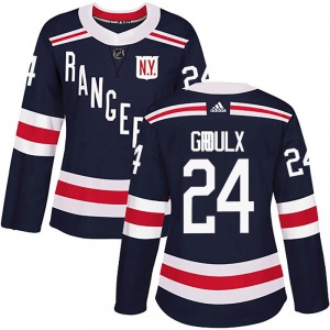 Women's Bo Groulx New York Rangers Adidas Authentic Navy Blue 2018 Winter Classic Home Jersey