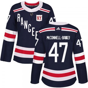 Women's Bryce McConnell-Barker New York Rangers Adidas Authentic Navy Blue 2018 Winter Classic Home Jersey