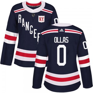 Women's Hugo Ollas New York Rangers Adidas Authentic Navy Blue 2018 Winter Classic Home Jersey