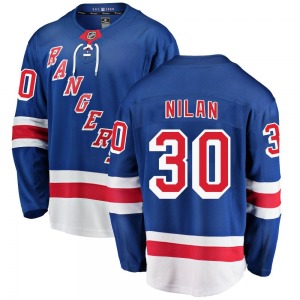 Youth Chris Nilan New York Rangers Fanatics Branded Breakaway Blue Home Jersey